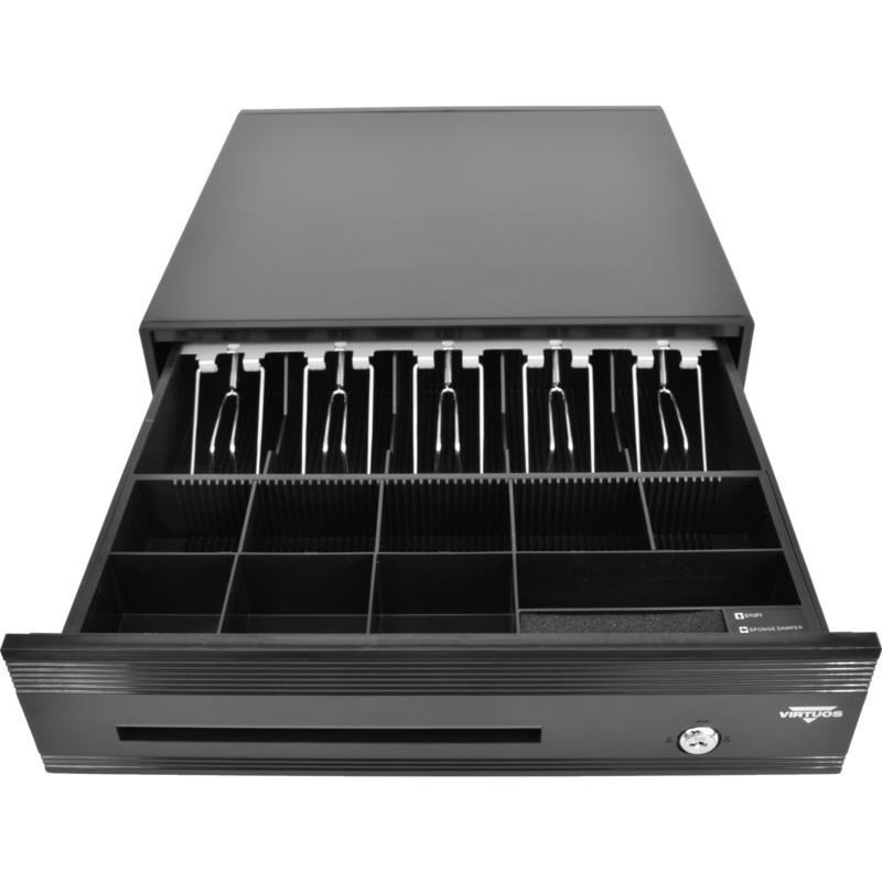 VIRTUOS Virtuos EKN0117 cash drawer C425D-Luxe - ball-bearing slides, cable, 9-24V, black