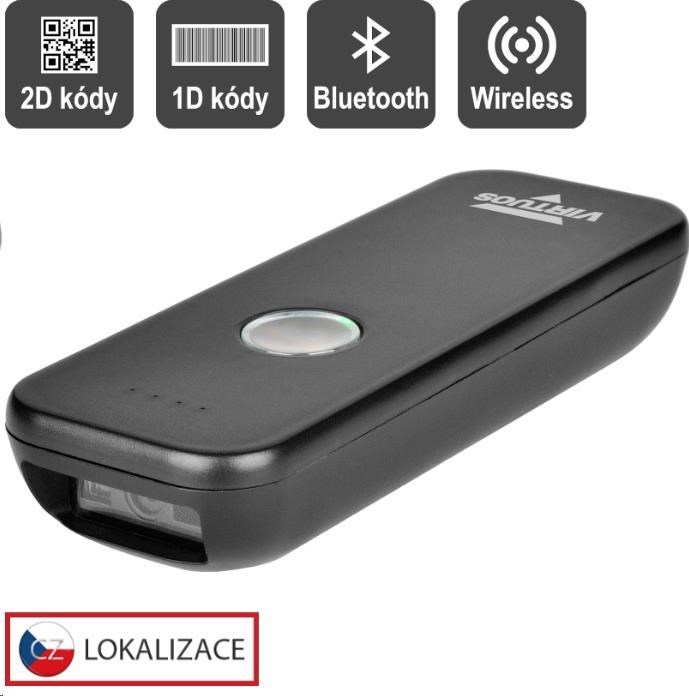 VIRTUOS Virtuos EHE0011 CCD 2D scanner HW-856A mini, wireless, handheld, black