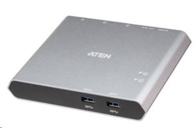 Levně ATEN 2-Port USB-C Gen 1 Dock Switch with Power Pass-through