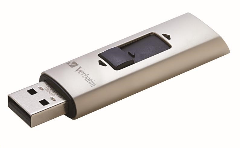 Verbatim 47690 Flash Drive Store 'n' Go, 128GB, SSD Vx400, USB 3.0, strieborný.