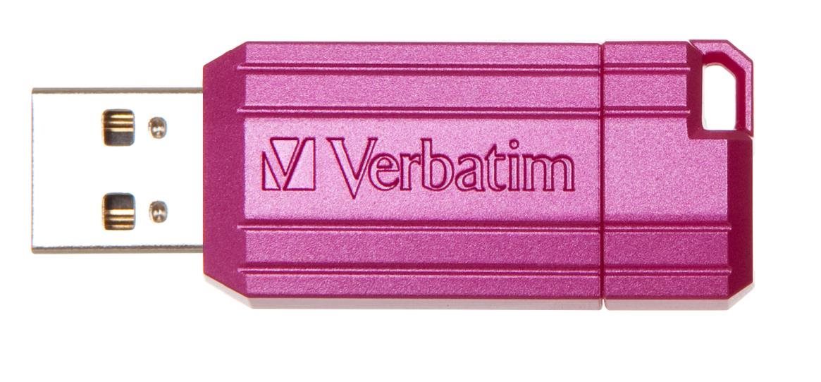 VERBATIM Flash Disk 16GB Hi-Speed Store \'n\' Go, Pinstripe, USB 2.0, Hot růžová