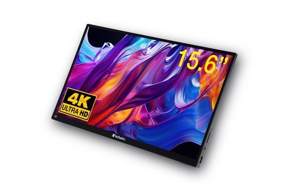 Verbatim Verbatim PM-15-4K Portable Touchscreen Monitor 15.6", 4K Ultra HD, Metal Housing