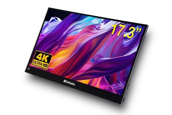 Verbatim Verbatim PM-17-4K Portable Touchscreen Monitor 17.3", 4K Ultra HD, Metal Housing