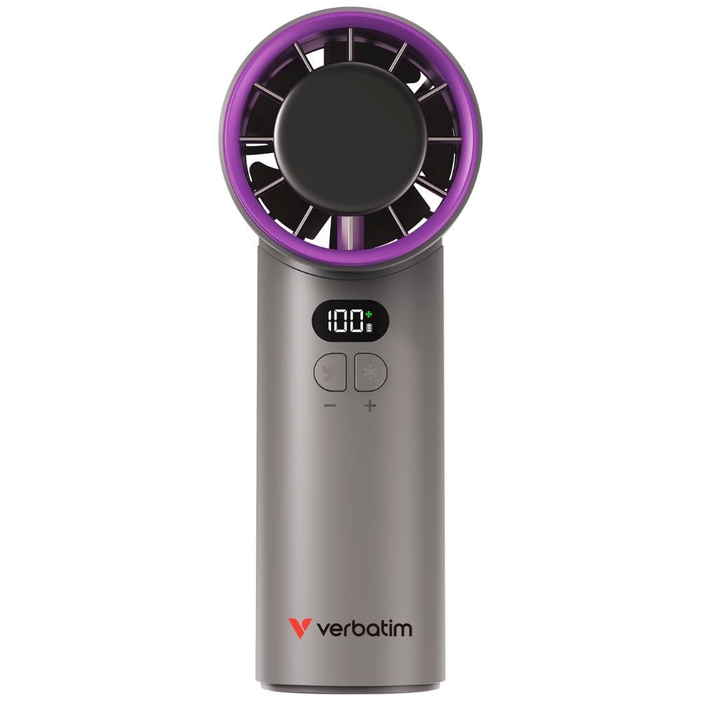 Verbatim VERBATIM 32342 handheld fan Cool 'n' Go Ice Touch, USB-C, grey/purple