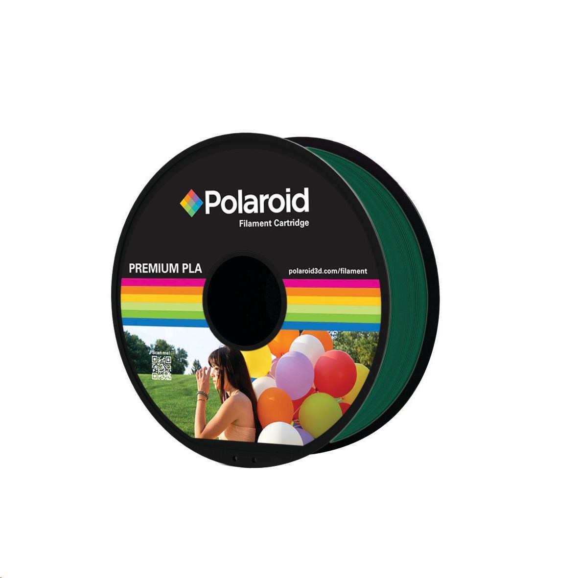 Levně Polaroid PL-8014-00 tisková struna 1kg Universal Premium PLA filament, 1.75mm/tisková struna 1kg - Dark Green