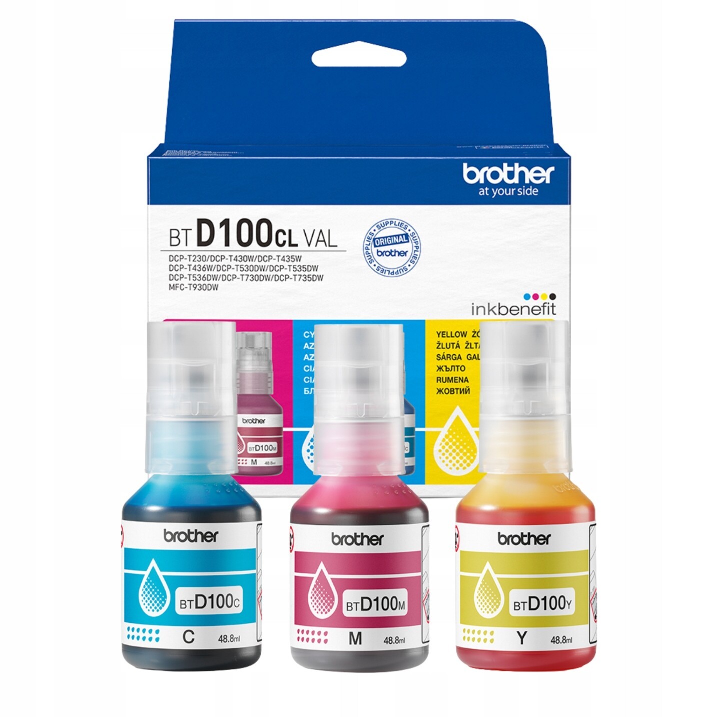 Levně Brother BT-D100CLVAL barevná (color) sada originální inkoustové náplně