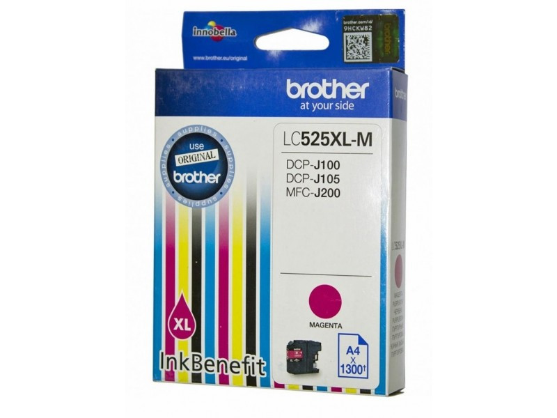 Brother LC-525XLM purpurová (magenta) originální cartridge