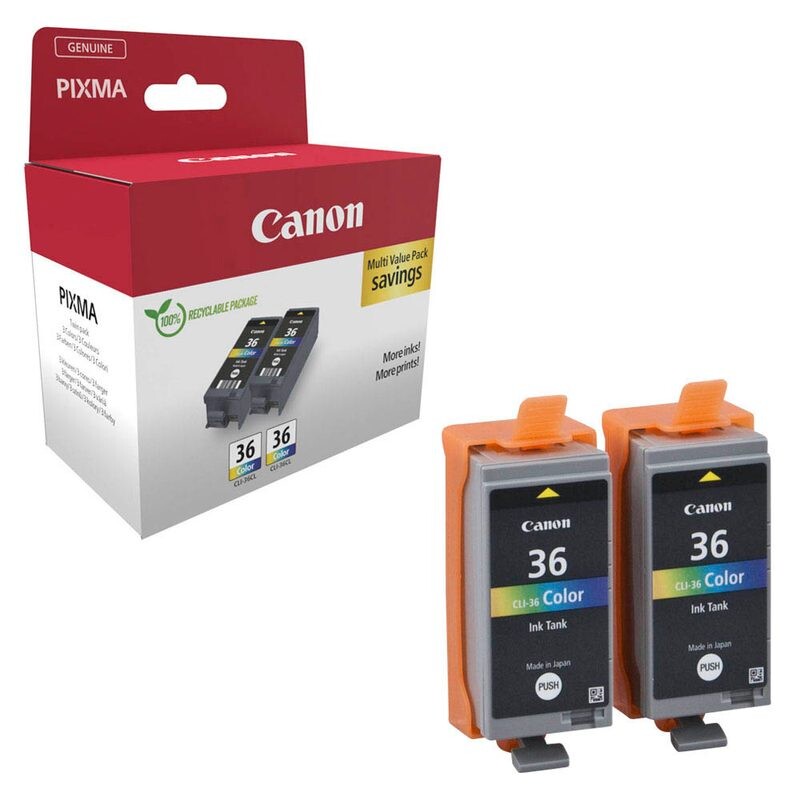 Canon CLI-36 CL barevná (color) sada originální cartridge, 2ks