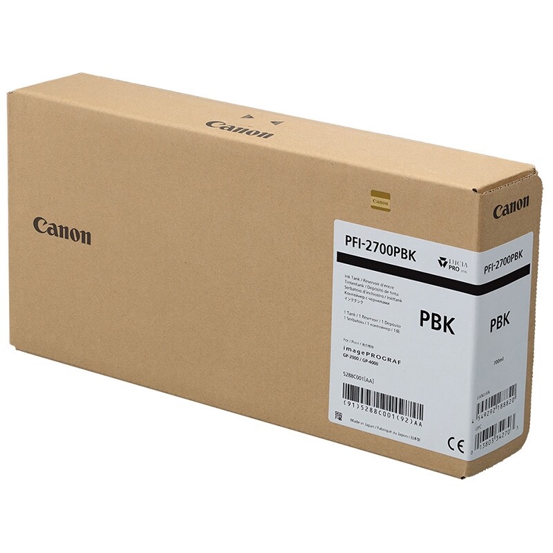 Canon PFI-2700PBK 5288C001 foto čierna (photo black) originálna atramentová cartridge