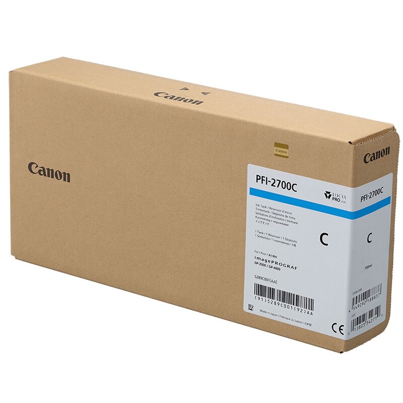 Canon PFI-2700C 5289C001 azúrová (cyan) originálna cartridge