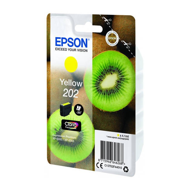 Levně Epson 202 T02F44010 žlutá (yellow) originální cartridge