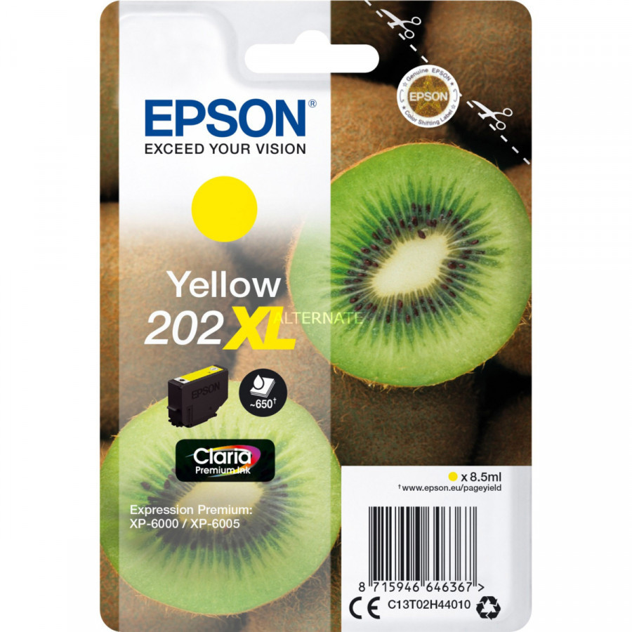 Levně Epson 202XL T02H44010 žlutá (yellow) originální cartridge