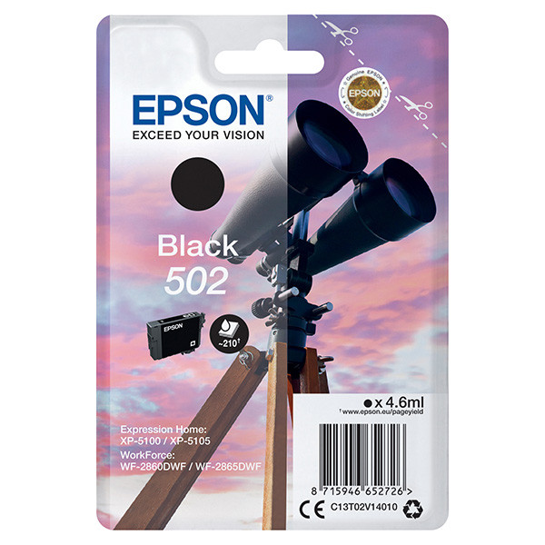 Levně Epson 502 černý (black) originální cartridge
