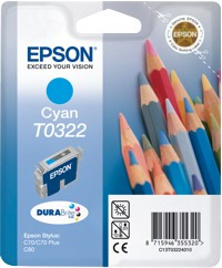 Epson T032240 azúrová (cyan) originálna cartridge