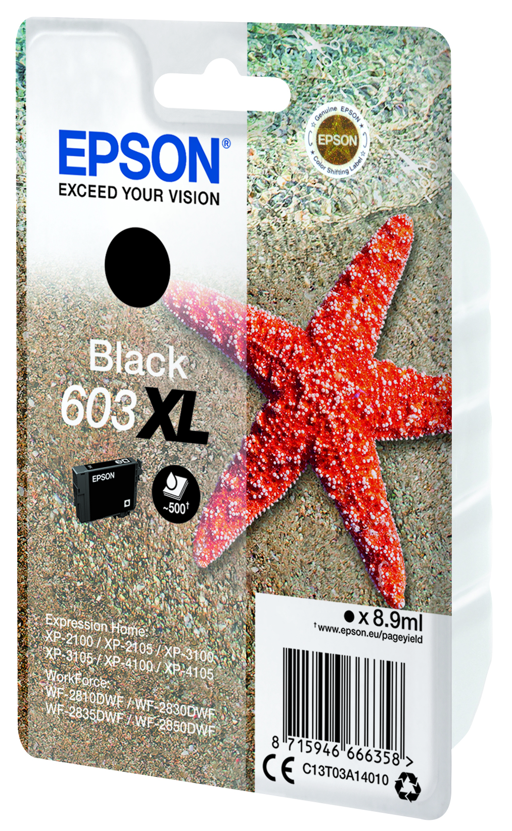 Levně Epson 603XL C13T03A14010 černá (black) originální cartridge