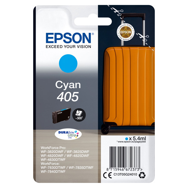 Levně Epson 405 C13T05G24010 azurová (cyan) originální cartridge