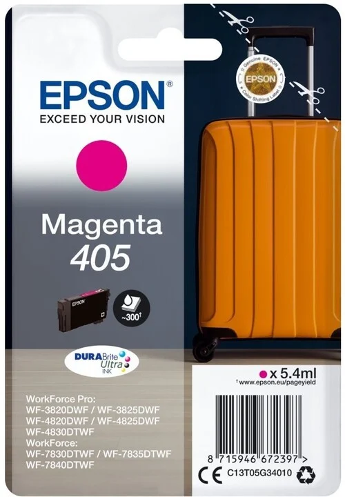 Levně Epson 405 C13T05G34010 purpurová (magenta) originální cartridge