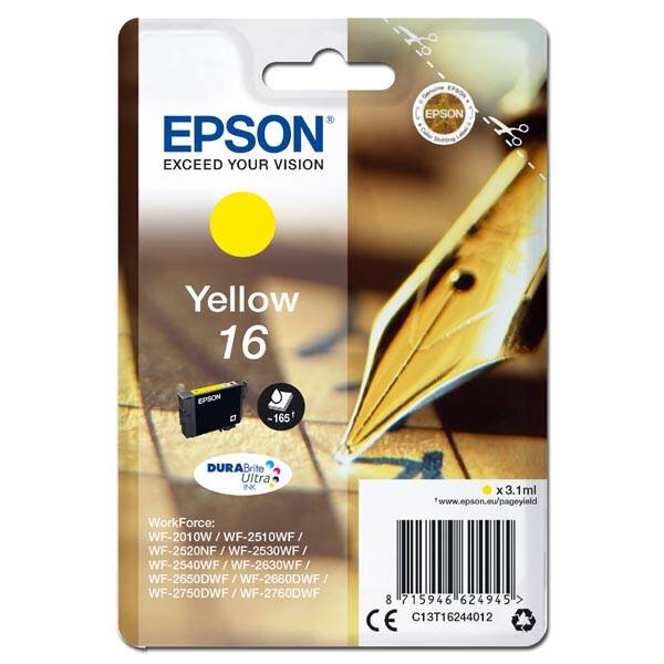Levně Epson 16 C13T16244012 žlutá (yellow) originální cartridge