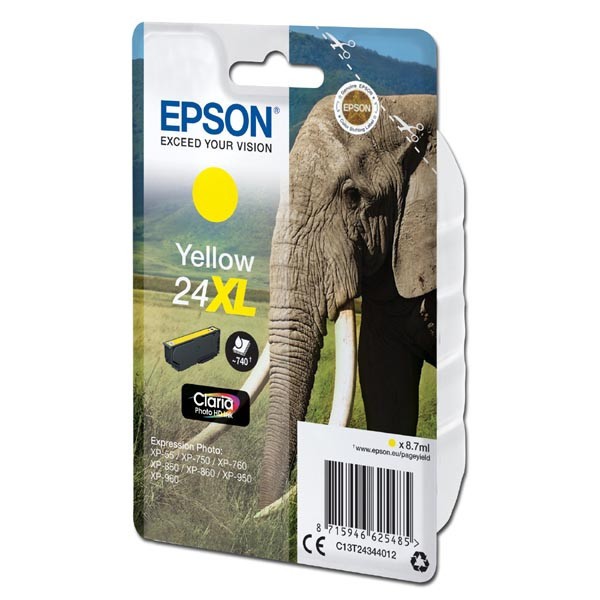 Levně Epson 24XL C13T24344012 žlutá (yellow) originální cartridge