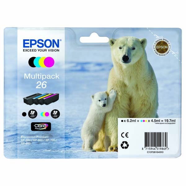 Levně Epson 26 T2616 CMYK sada originální cartridge