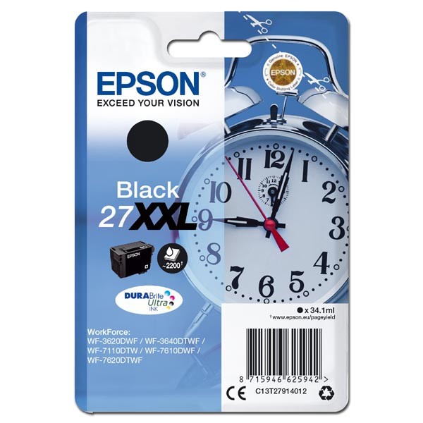 Levně Epson 27XXL C13T27914012 černá (black) originální cartridge