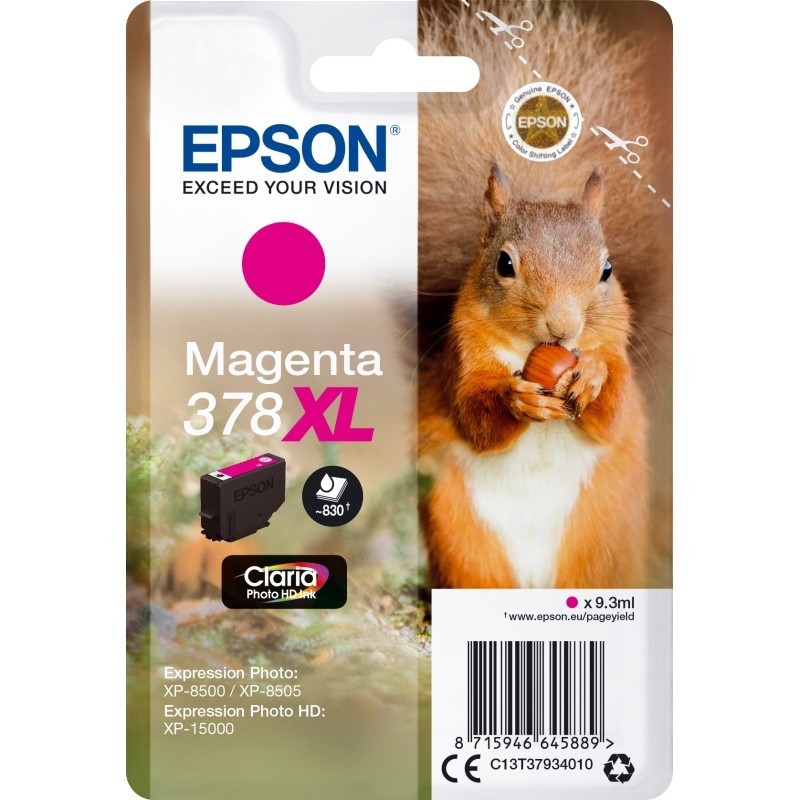 Levně Epson 378XL T37934010 purpurová (magenta) originální cartridge