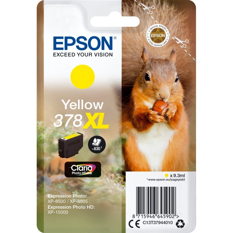 Levně Epson 378XL T37944010 žlutá (yellow) originální cartridge