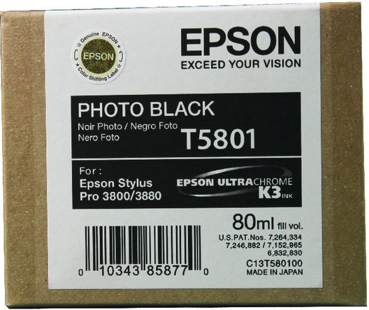Levně Epson T5801 foto černá (photo black) originální cartridge