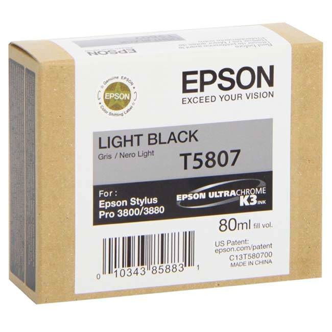 Epson T5807 svetlo čierná (light black) originálna cartridge.
Originálna cartridge = záruka priamo od výrobcu tlačiarne
100 % použitie v tlačiarni - spoľahlivá a bezproblémová tlač
Použitím originálnej náplne predlžujete životnosť tlačiarne
Overená špičková kvalita - jasný a čitateľný text, jemná grafika, kvalitnejšie obrázky
Použitie originálnej kazety ponúka rýchly a vysoký výkon a pritom stabilné výsledky = EFEKTÍVNA TLAČ
Jednoduchá inštalácia a údržba
Zabezpečujeme bezplatnú recykláciu originálnych náplní
Garancia Vašej spokojnosti s použitím našej originálnej náplne

Kód výrobcu: C13T580700