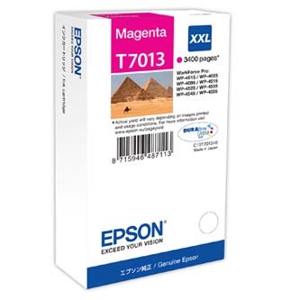 Epson T70134010 purpurová (magenta) originálna cartridge.
Originálna cartridge = záruka priamo od výrobcu tlačiarne
100 % použitie v tlačiarni - spoľahlivá a bezproblémová tlač
Použitím originálnej náplne predlžujete životnosť tlačiarne
Overená špičková kvalita - jasný a čitateľný text, jemná grafika, kvalitnejšie obrázky
Použitie originálnej kazety ponúka rýchly a vysoký výkon a pritom stabilné výsledky = EFEKTÍVNA TLAČ
Jednoduchá inštalácia a údržba
Zabezpečujeme bezplatnú recykláciu originálnych náplní
Garancia Vašej spokojnosti s použitím našej originálnej náplne

Kód výrobcu: C13T70134010