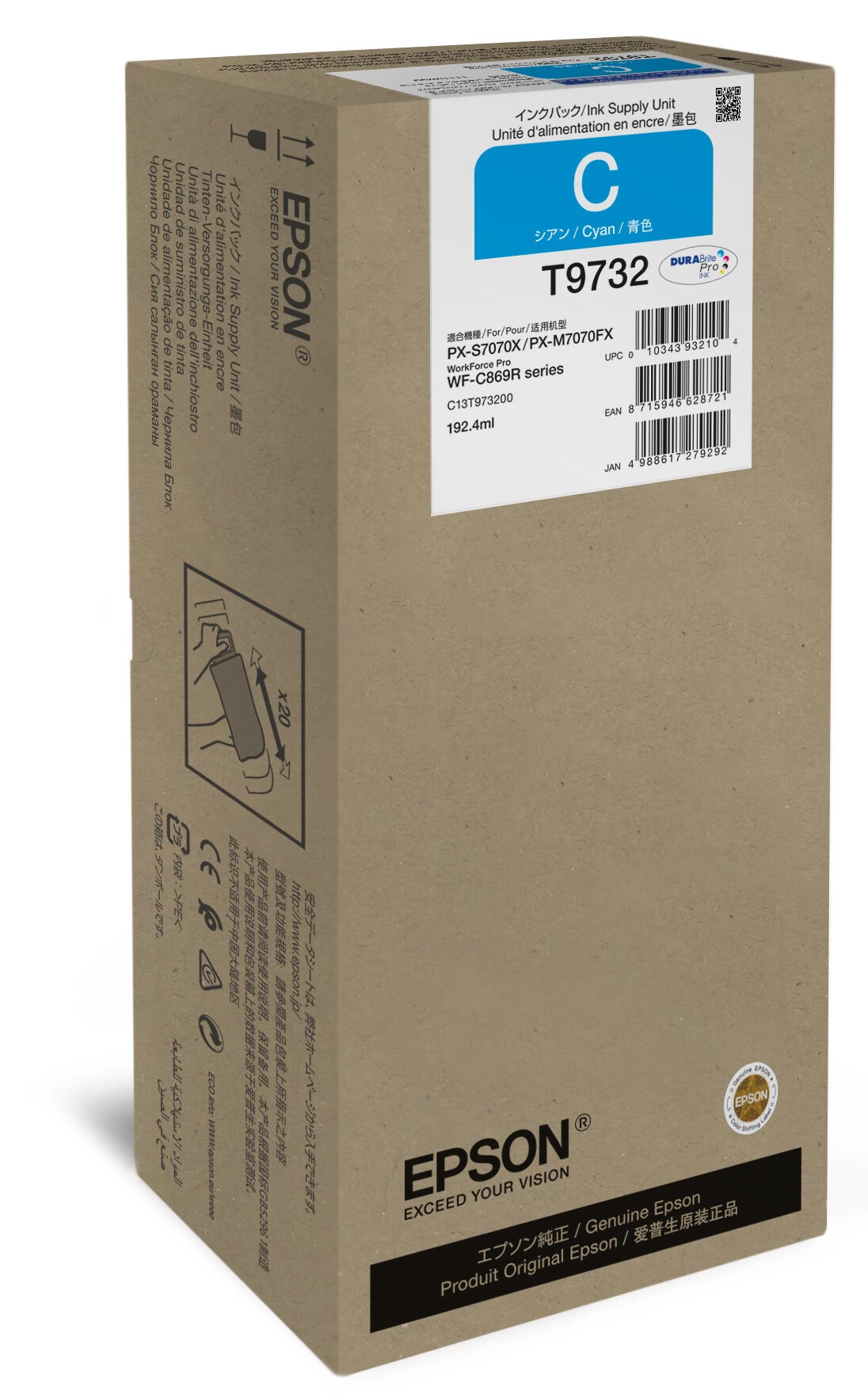 Epson C13T97320N azurová (cyan) originální cartridge