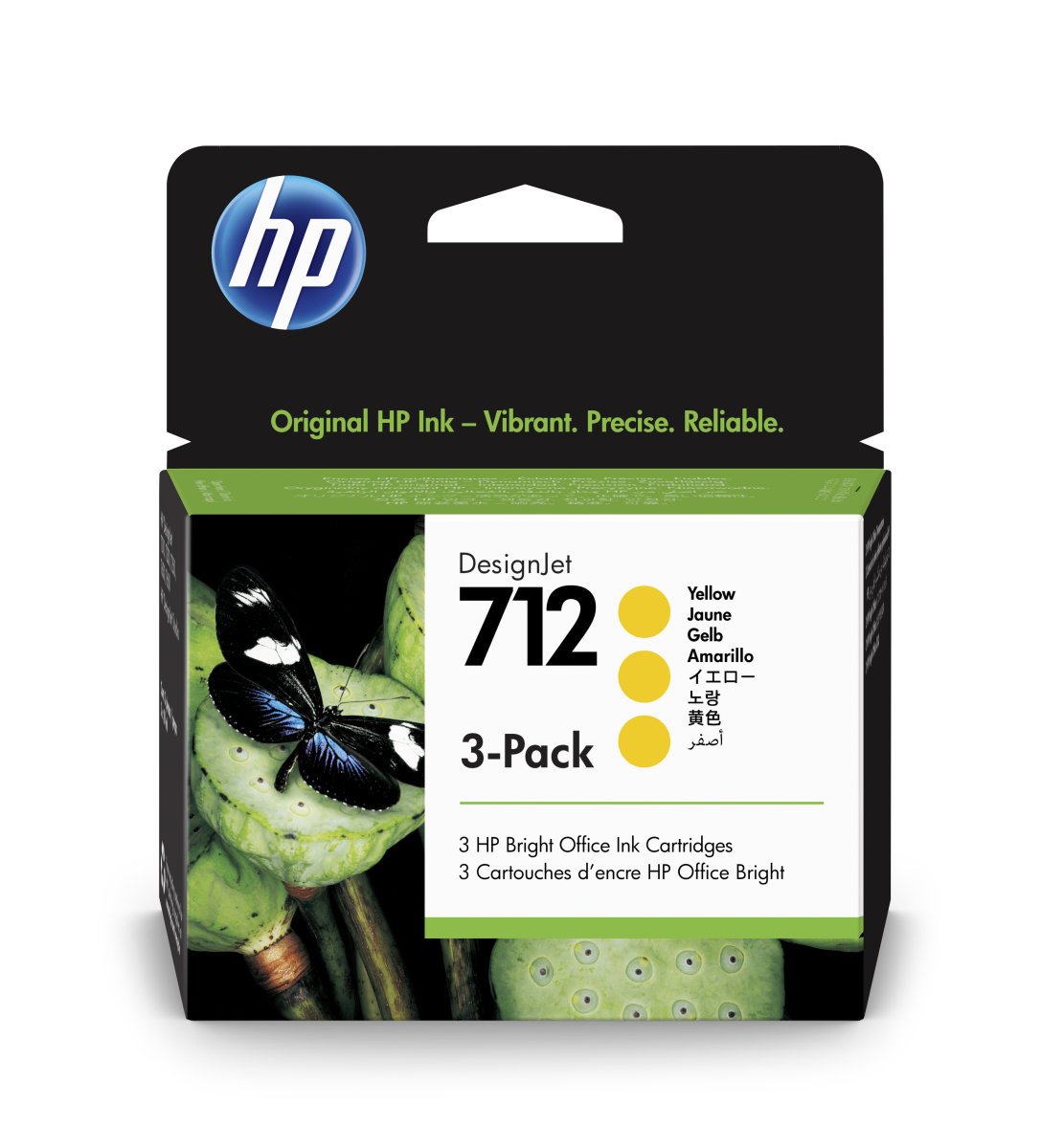 HP 712 3ED79A žlutá (yellow) 3ks originální cartridge