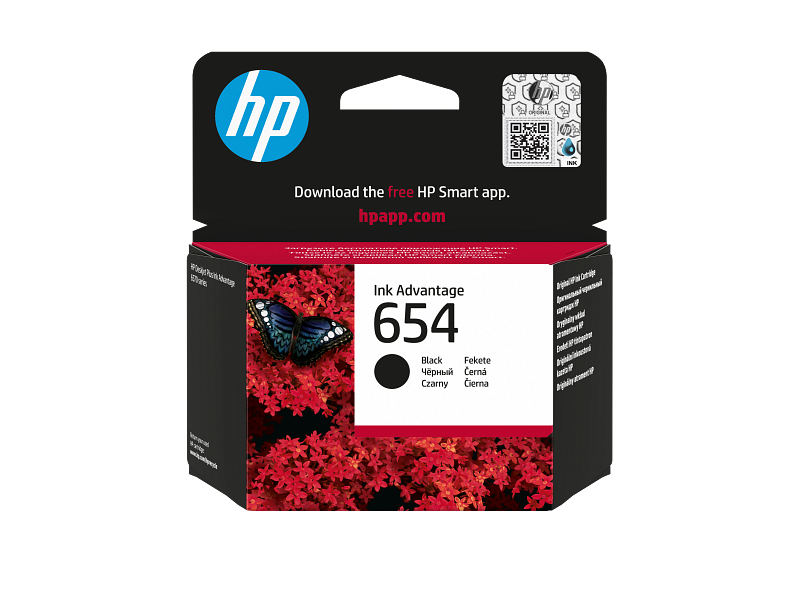 HP 654 7FP39UE černá (black) originální cartridge