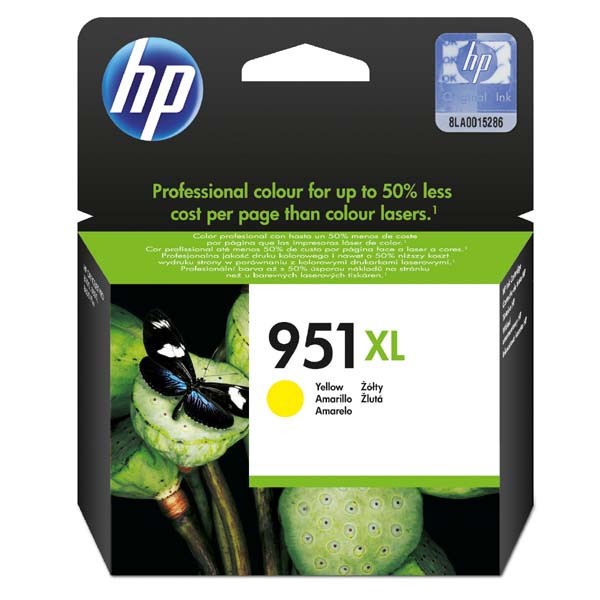 HP 951XL CN048AE žltá (yellow) originálna cartridge.
Originálna cartridge = záruka priamo od výrobcu tlačiarne
100 % použitie v tlačiarni - spoľahlivá a bezproblémová tlač
Použitím originálnej náplne predlžujete životnosť tlačiarne
Overená špičková kvalita - jasný a čitateľný text, jemná grafika, kvalitnejšie obrázky
Použitie originálnej kazety ponúka rýchly a vysoký výkon a pritom stabilné výsledky = EFEKTÍVNA TLAČ
Jednoduchá inštalácia a údržba
Zabezpečujeme bezplatnú recykláciu originálnych náplní
Garancia Vašej spokojnosti s použitím našej originálnej náplne

Kód výrobcu: CN048AE