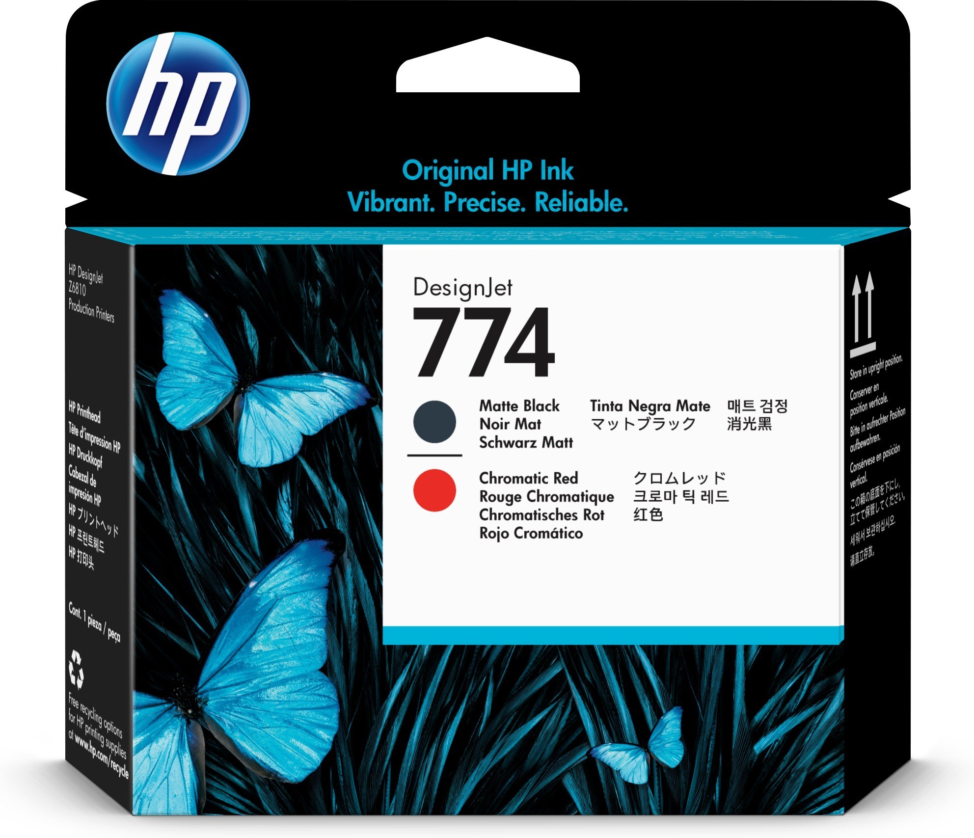 E-shop HP originálna tlačová hlava P2V97A, HP 774, matte black/chromatic red, 1ks, HP DesignJet Z6810