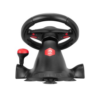Volant Marvo GT-903 GT903, volant s pedály a řadící pákou, 16tl., USB, černý.
Rozbehnite svoj závod na plné obrátky!

Reálny pocit
Do svojho kokpitu budete sadať s nadšením.

Drží ako pribitý
Prudké zákruty?
Vlastnosti
* 16 tlačidiel
* Plug and Play
* Pripojenie: káblové USB
* Dĺžka kábla: 1,9 m
* El.
* Veľkosť volantu: cca 220 x 270 x 230 mm
* Veľkosť pedálov: cca 210 x 200 x 130 mm
* Kompatibilné s: PC / PS3 / PS4 / XBOX ONE / XBOX 360 (iba pre káblové ovládače)/ Android / NINTENDO SWITCH konzolami* Kompatibilné s: Windows Vista / 7 / 8 / 8.1 / 10     * Upozornenie: Pre správnu funkčnosť volantu u konzol PS4 / XBOX ONE / XBOX 360 je nutnosť zapojenia gamepadu k volantu príslušným káblom.
1.
2.
3.
 
   