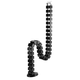 Levně Organizér kabelů, husí krk, černý, 1300mm, pro výškově nastavitelné stoly, Powerton