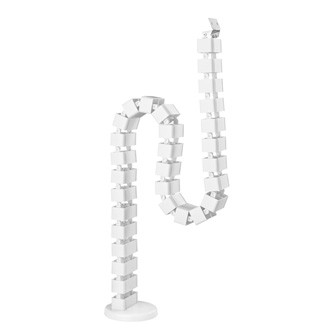 Levně Organizér kabelů, husí krk, bílý, 1300mm, pro výškově nastavitelné stoly, Powerton