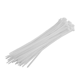 Cable tie, 500x7.6mm, white, 0.30m, 100 pcs per pack