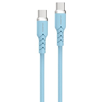 Powerton Powerton ENERGY PASTEL EDITION USB-C Cable, 100W, 1m, silicone, blue