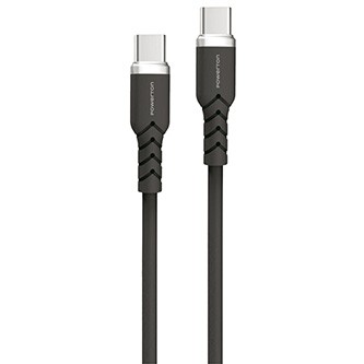 Powerton Powerton ENERGY DARK EDITION USB-C Cable, 100W, 1m, silicone, black