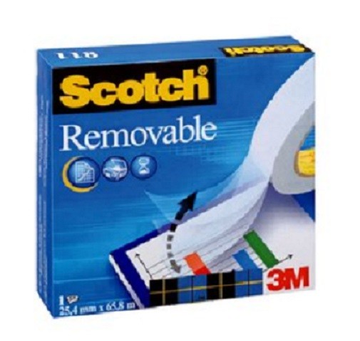 Levně 3M 811 Scotch Removable Snímatelná páska, 19 mm x 33 m