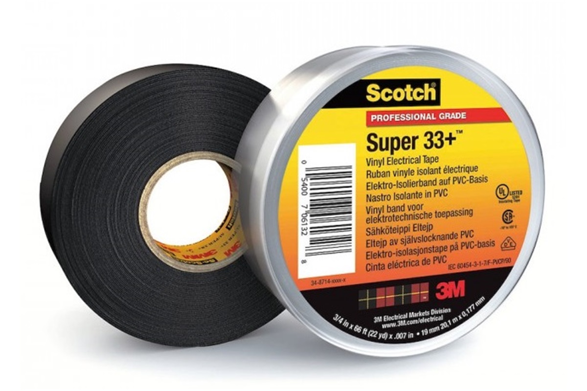 Levně 3M 33+ Scotch Super Izolační páska, 19 mm x 20,1 m, černá