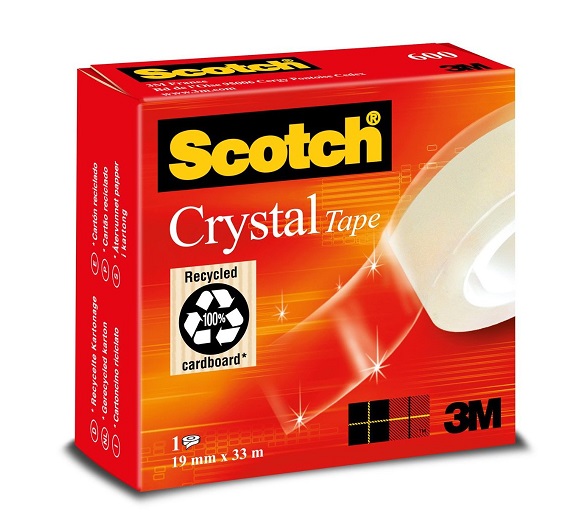 Levně 3M 600 Scotch Crystal Tape Čirá páska, 19 mm x 33 m