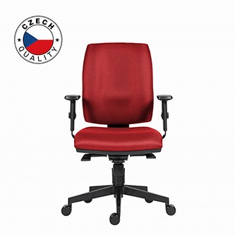 Powerton ERGO HANA Kancelářské ergonomické křeslo, Červené