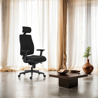 Powerton ERGO JANA Kancelářské ergonomické křeslo, Černé.