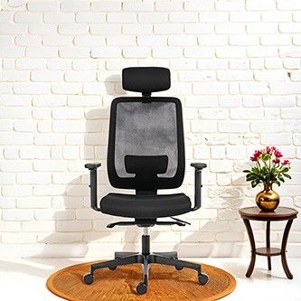 Powerton ERGO LUCIE Kancelářské ergonomické křeslo, Černé.