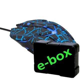 Levně E-blue Myš Auroza Gaming, 4000DPI, optická, 6tl., drátová USB, černá, herní, e-box