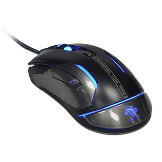 Levně E-blue Myš Auroza FPS, 8200DPI, laserová, 6tl., drátová USB, černá, RGB podsvícení