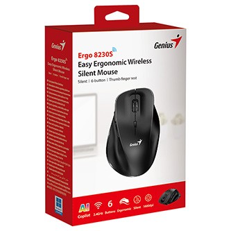 Genius Ergo 8230S Myš bezdrátová, černá, 1600DPI